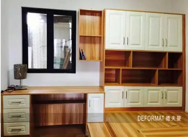 组合写字台书柜效果图,收纳小妙招书桌