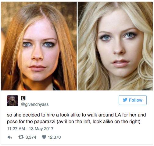 艾薇儿与现在艾薇儿对比 (真正的艾薇儿被顶替了)