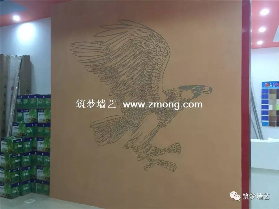 硅藻泥图案施工全过程,硅藻泥点彩工艺效果图