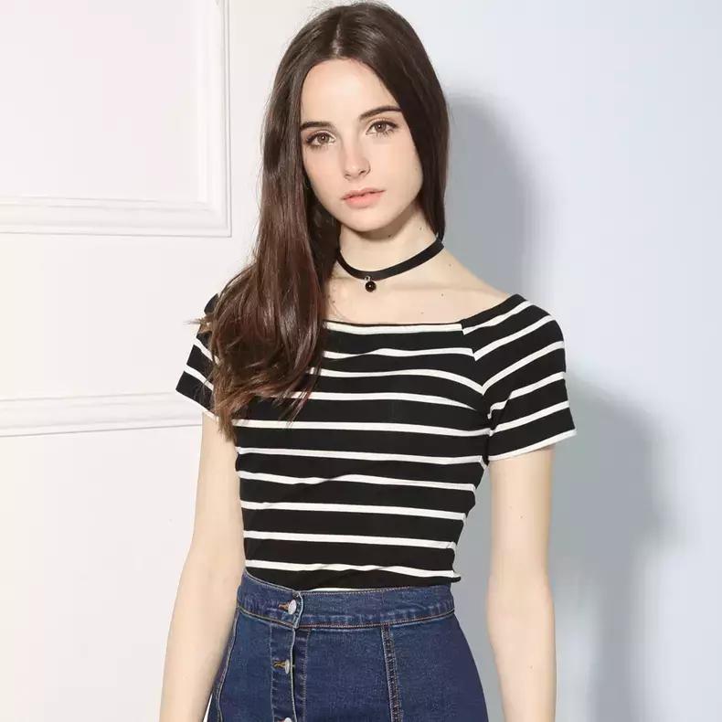 V领修身显瘦t恤,大码修身显瘦t恤