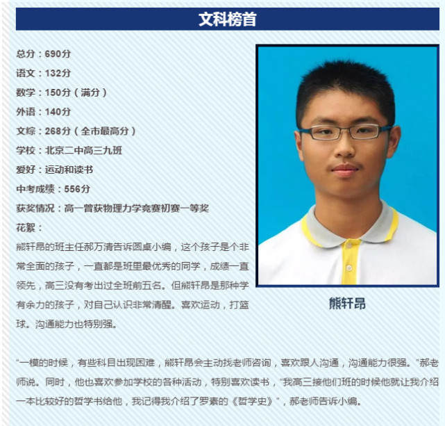 2017各省高考状元一览表及分数,各地高考状元公布榜