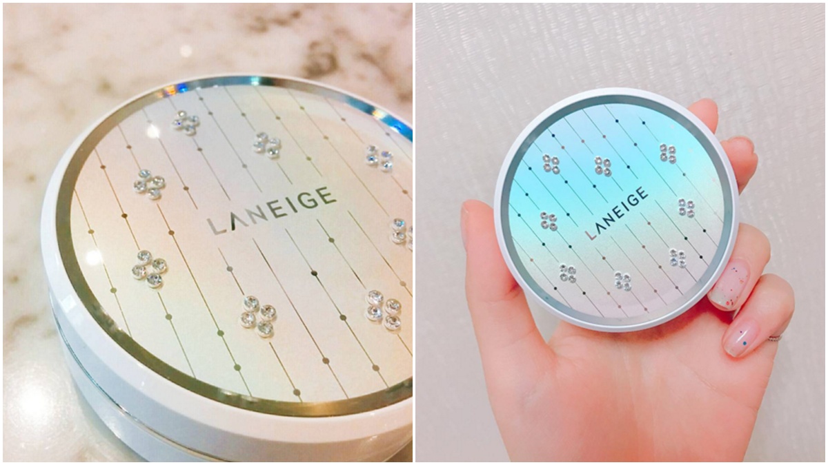 兰芝哑光气垫小绿盒,兰芝以前一款白色盖子气垫