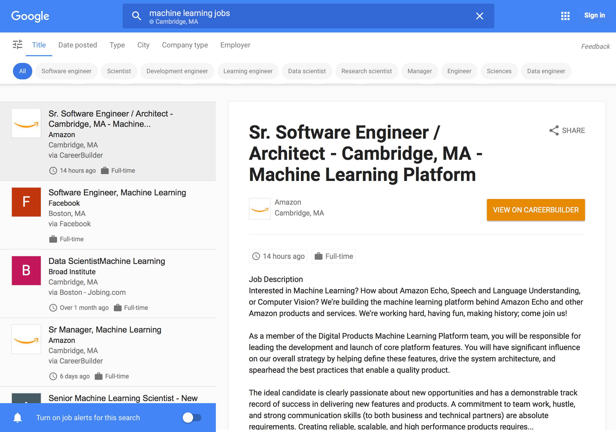 “谷歌招聘”推出,垂直搜索AI筛选,迥异百度招聘