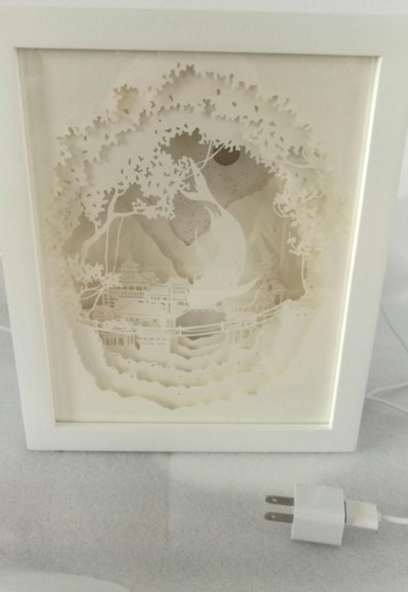 纸雕灯箱制作教程,夜光纸手工制作图片