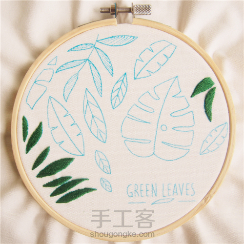 盛夏季,为你心爱的小物上绣上一片嫩绿