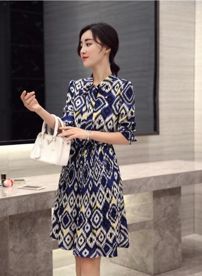 优雅气质高端的连衣裙雪纺,春秋雪纺连衣裙气质高级感轻奢