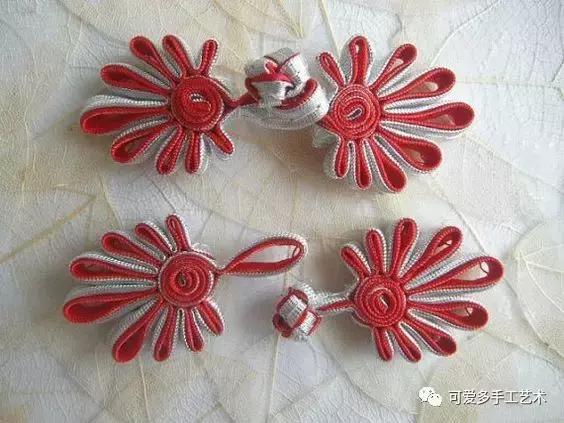 手工盘扣最简单版,用布做盘扣慢动作教程