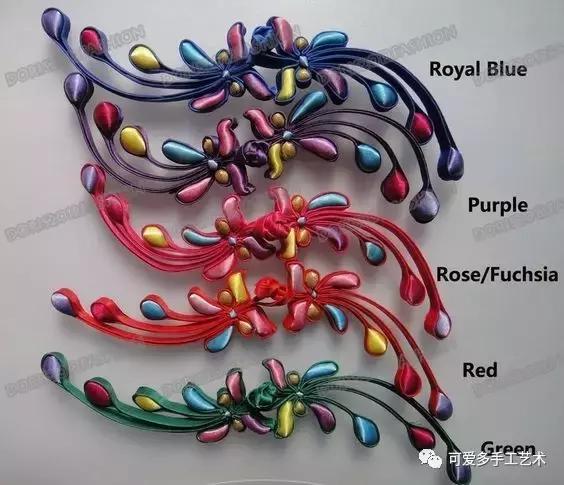 手工盘扣最简单版,用布做盘扣慢动作教程