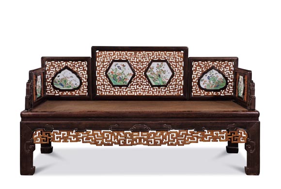 明式家具罗汉床款式,五屏风罗汉床和七屏风罗汉床