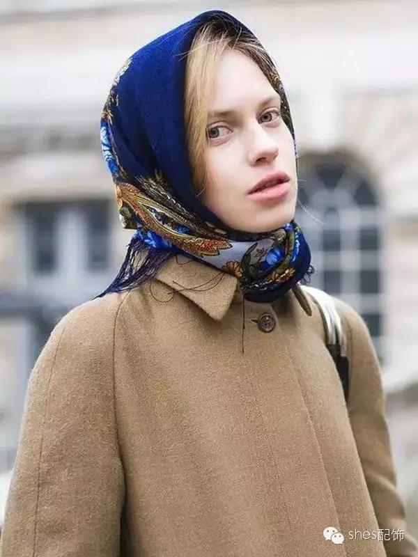 懒人小方巾的系法,年轻人小方巾的各种系法冬季