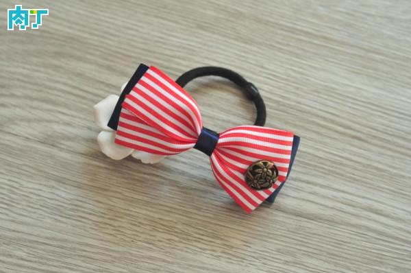 蝴蝶结发圈做法视频,蝴蝶结发圈制作教程简单