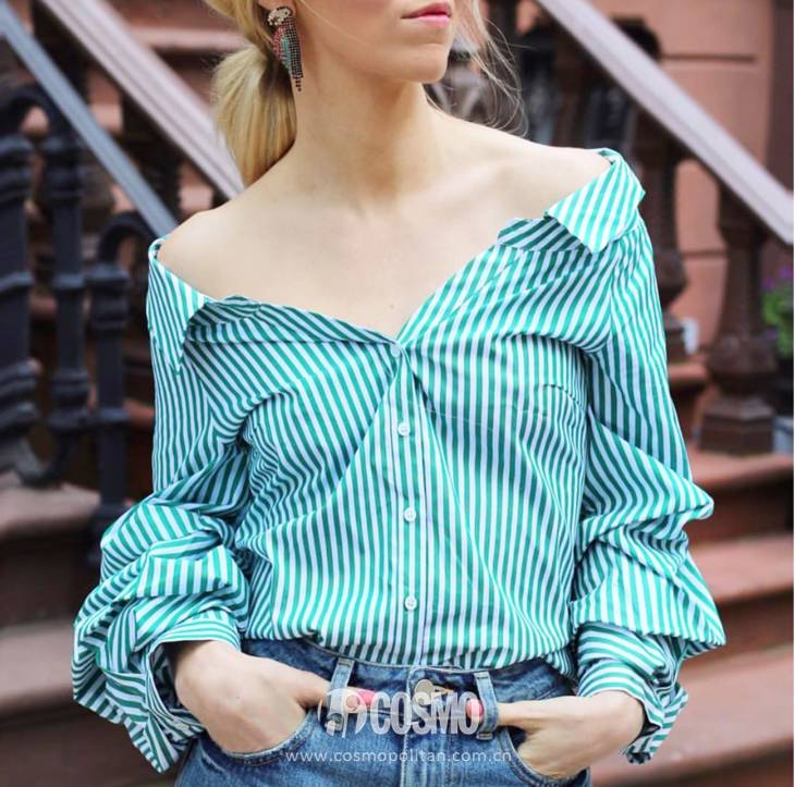 简单大方时尚白衬衫,时髦花边白衬衫