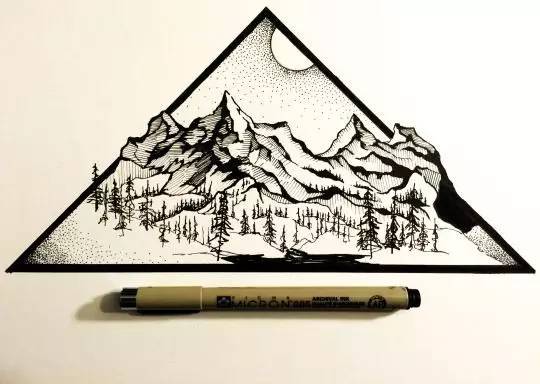 针管笔入门手绘1000例临摹图,针管笔手绘初学者