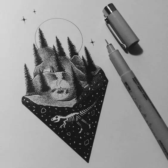 针管笔入门手绘1000例临摹图,针管笔手绘初学者