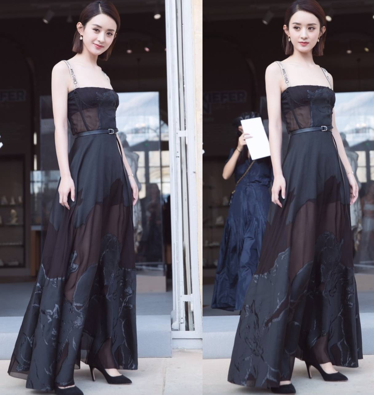 赵丽颖18巴黎时装周,赵丽颖咖啡馆