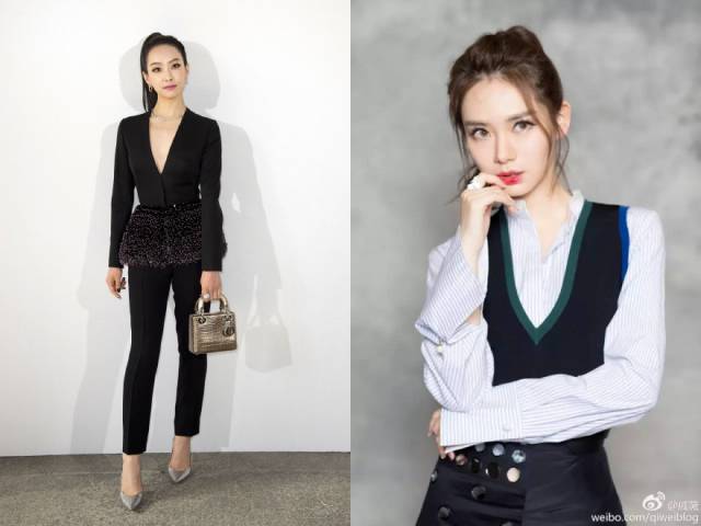 周冬雨和赵薇同框侧颜,赵薇周冬雨burberry全家福