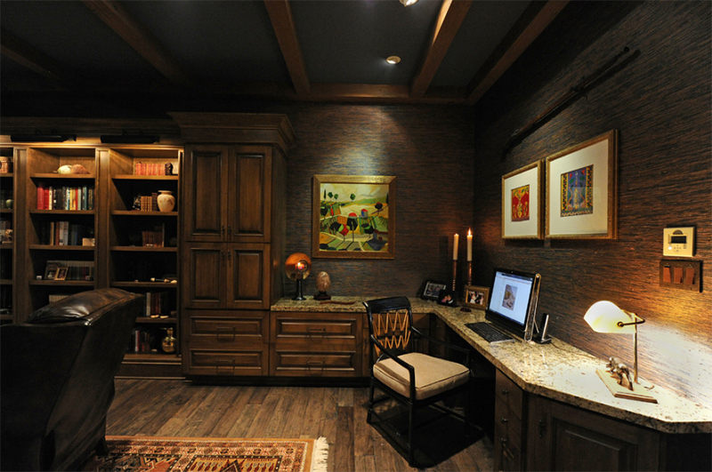 实用家居客厅办公设计,25平米办公家具搭配效果图