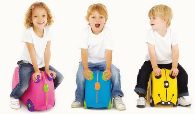 领着孩子去玩的旅行箱,送给孩子一个行李箱