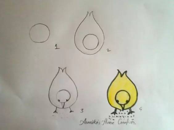 椭圆和圆形能画成什么小动物,儿童简笔画画一些可爱的小东西