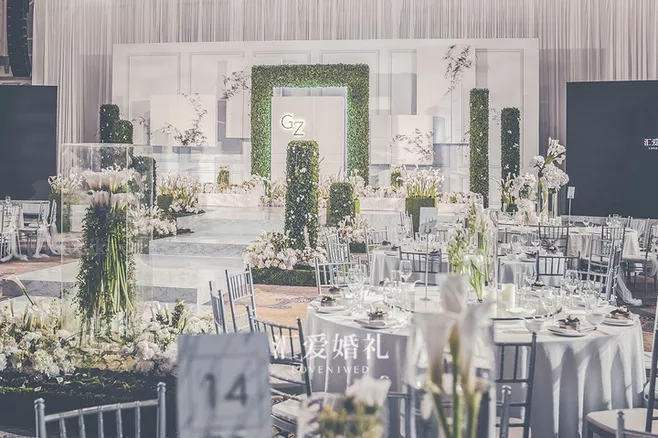 户外婚礼场景布置效果图,红色系婚礼户外布置场景