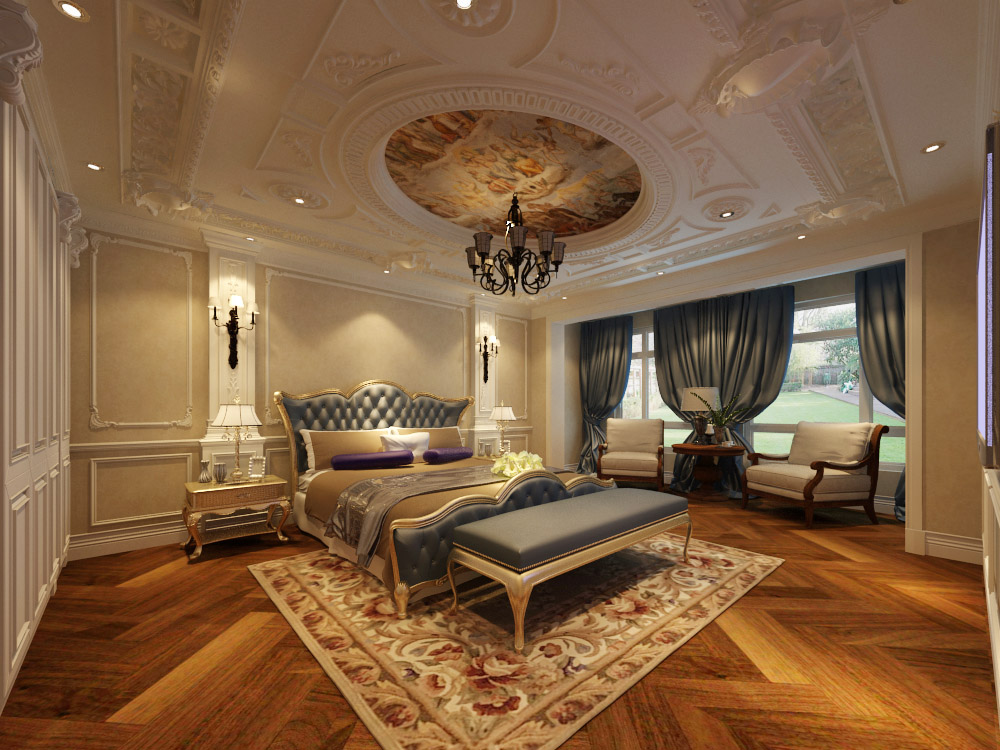 艺术雕琢华贵的妆点艺术的殿堂，听雨观澜流水别墅480平，林凤装饰全案整装设计