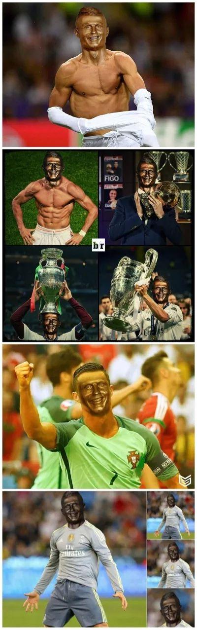 画c罗背身图片,残疾人用脚画c罗