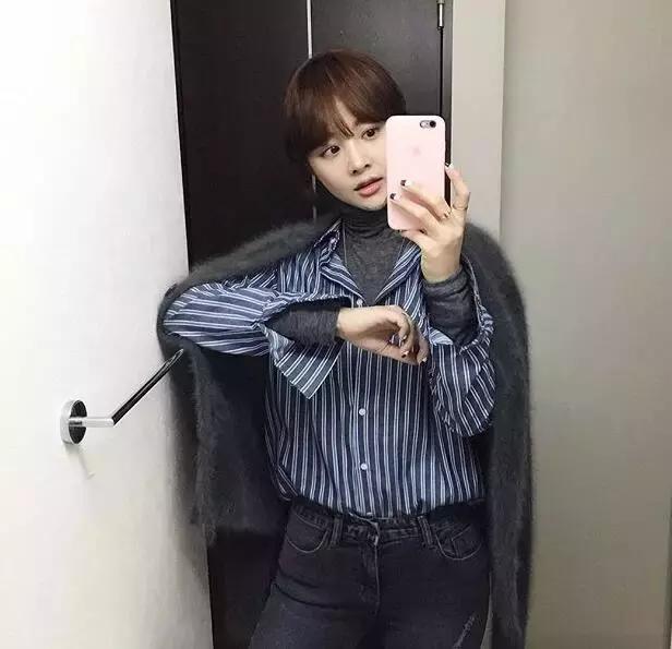 气质冬季衬衫女装高级感,秋冬保暖衬衫内搭