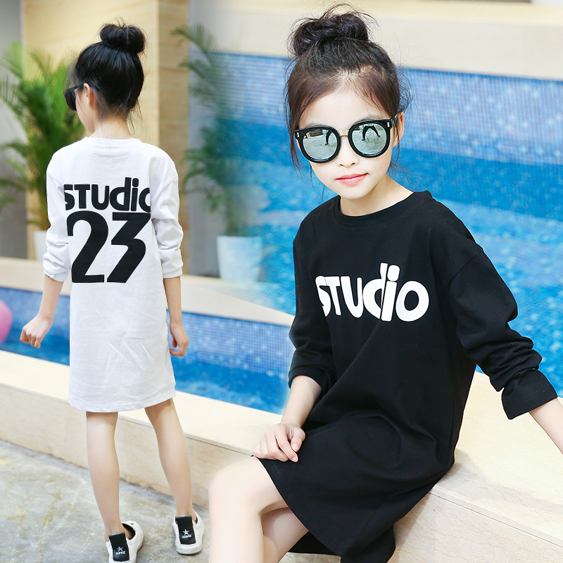 女童t恤夏中大童时尚,儿童t恤女童时尚