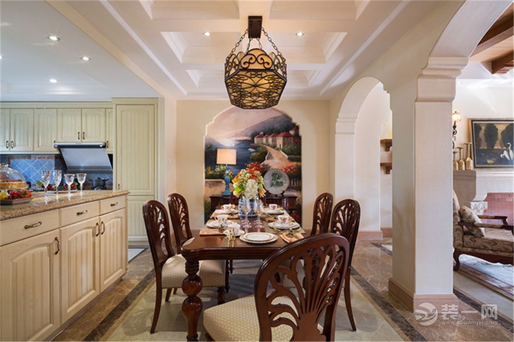 美式临湖别墅效果图,美式别墅外观石材效果图