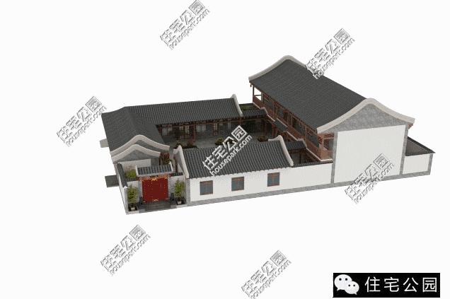 农村中式合院10-15万自建房,农村中式合院房子设计