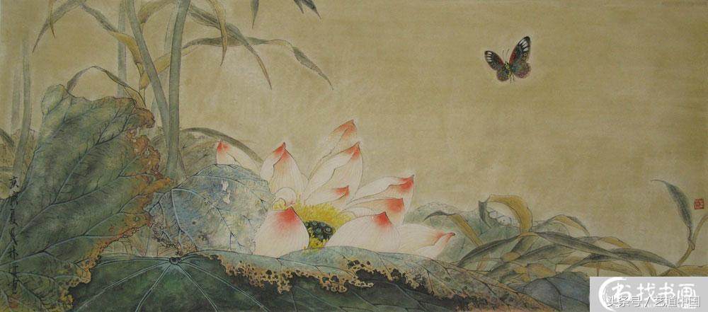 非学院派画师,画师画的荷花有多美