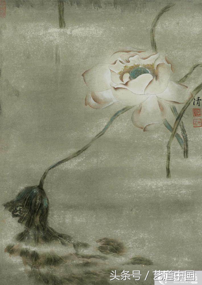 非学院派画师,画师画的荷花有多美
