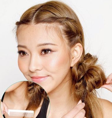 超有个性的几款韩式编发简单易学,半披直发编发教程