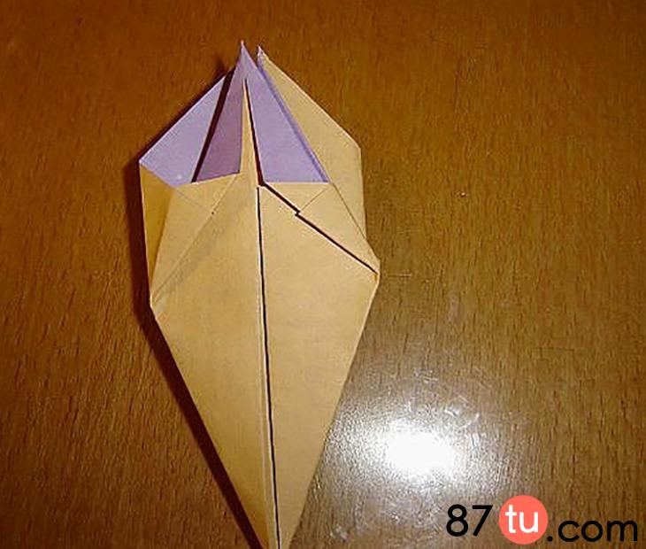 花折纸教程铃兰,铃兰折纸花花教程