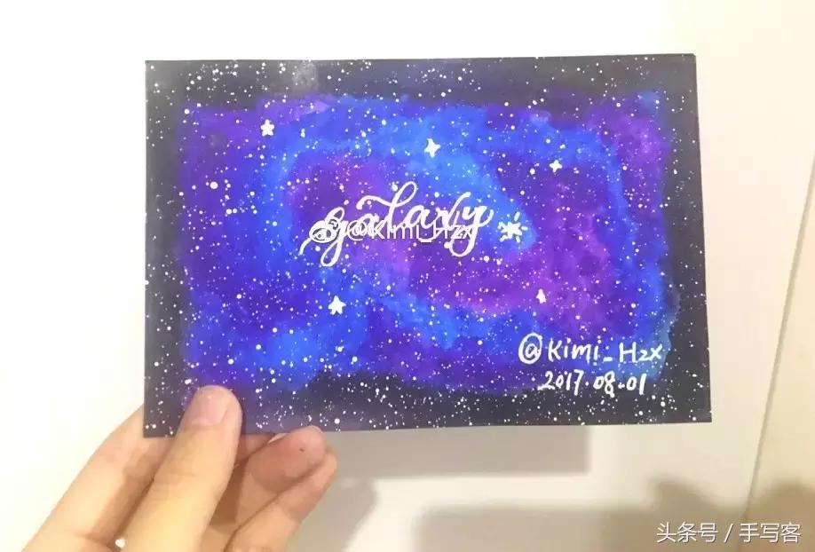 七夕快到了，亲手做一张彩虹手写染卡送给Ta吧~