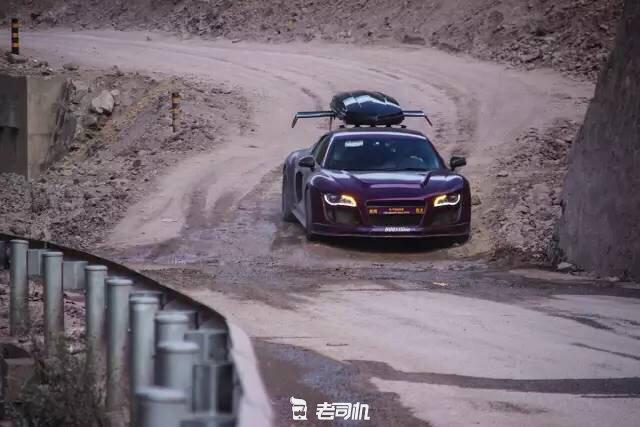 开辆超跑去*藏西**！最后看看几百万的奥迪R8破成啥样了？