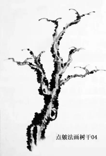 最简单的树干画法,树干的简便画法