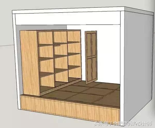 把阳台改成小卧室榻榻米,房子不大但能容得下一家老小