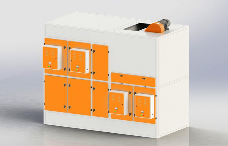 这个工艺处理苯、甲苯、二甲苯、非甲烷总烃、粉尘，达标环保