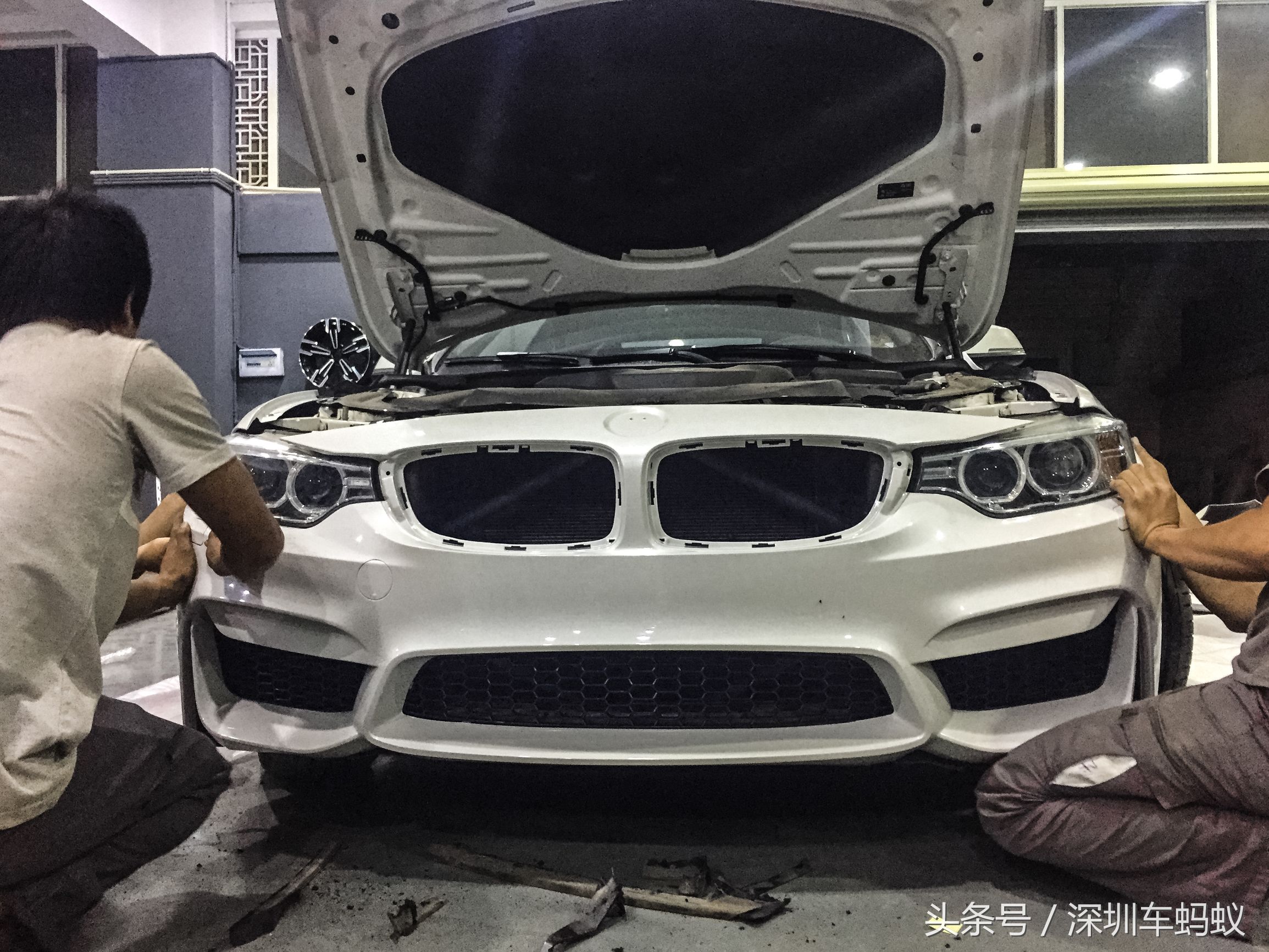 宝马4系敞篷改装街拍,新款宝马4系敞篷升级m4前脸