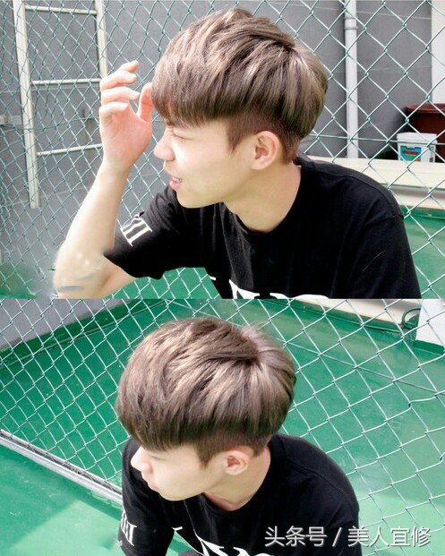 隐形烫全烫卷发发型图片,烟花烫卷发男生发型