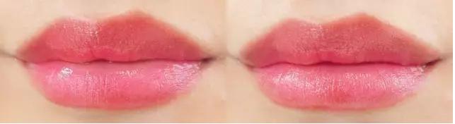 变色唇膏babi试色,日本原装进口变色润唇膏