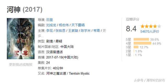 评分最高的十部电视剧河神,河神2017年豆瓣评分最高网剧