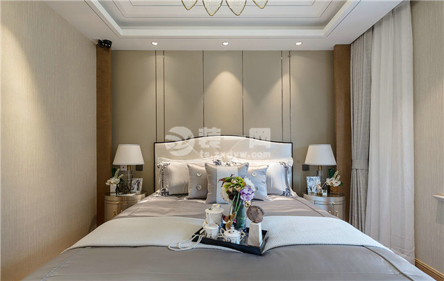 唐山136平米三室两厅装修效果图,唐山君熙太和别墅效果图