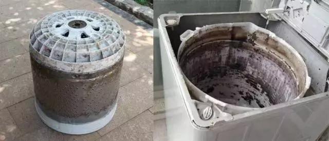 洗衣机里原来这么脏你看过吗,洗衣机内胆太脏了怎么个拆法