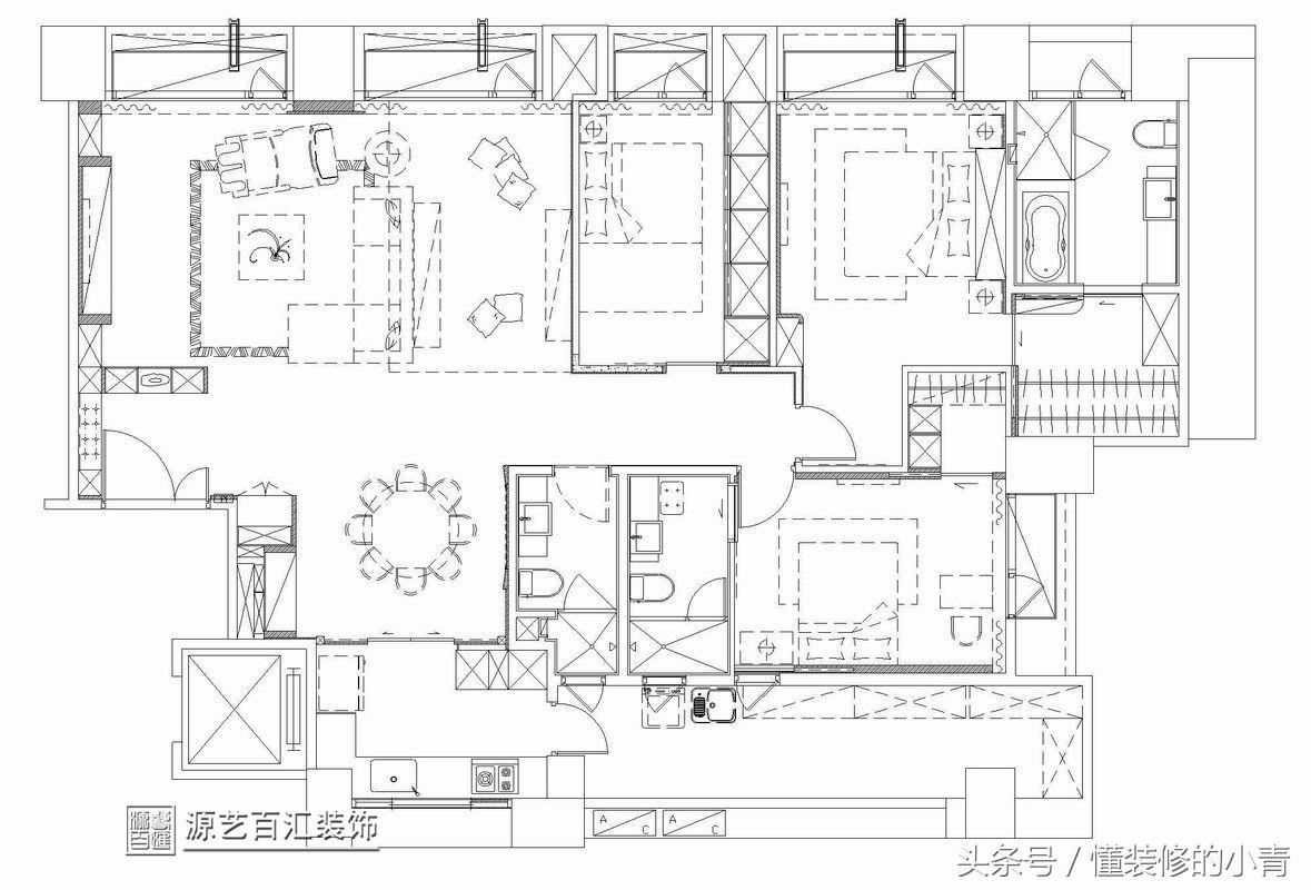 太原国雅城装修效果图,国雅城139平装修