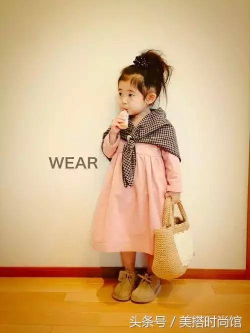 150小个子童装穿搭中性风,日系穿搭女童图
