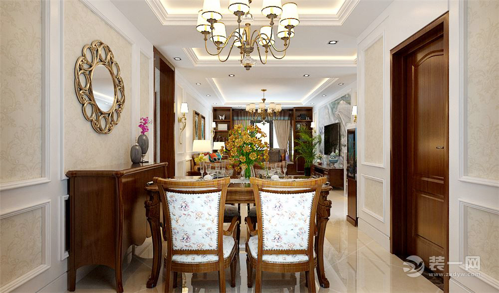 客厅两个展示柜服了！太原保利香槟国际143平，混搭三居室半包7万