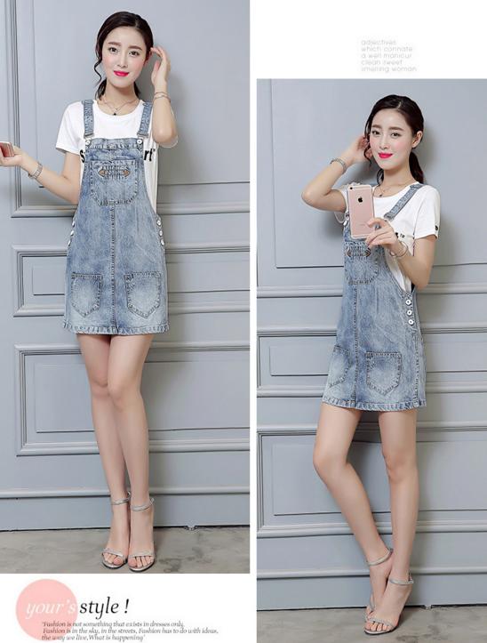 韩版牛仔背带裙的唯美格调，让你尽显女性之美