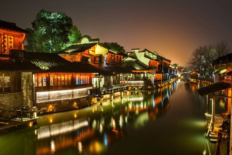 江南水乡乌镇诗情画意,江南水乡乌镇落日余晖